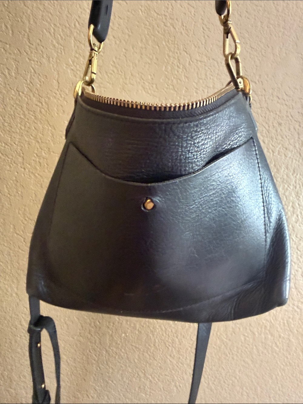 Madewell Classic Black transport crossbody Leather Bag